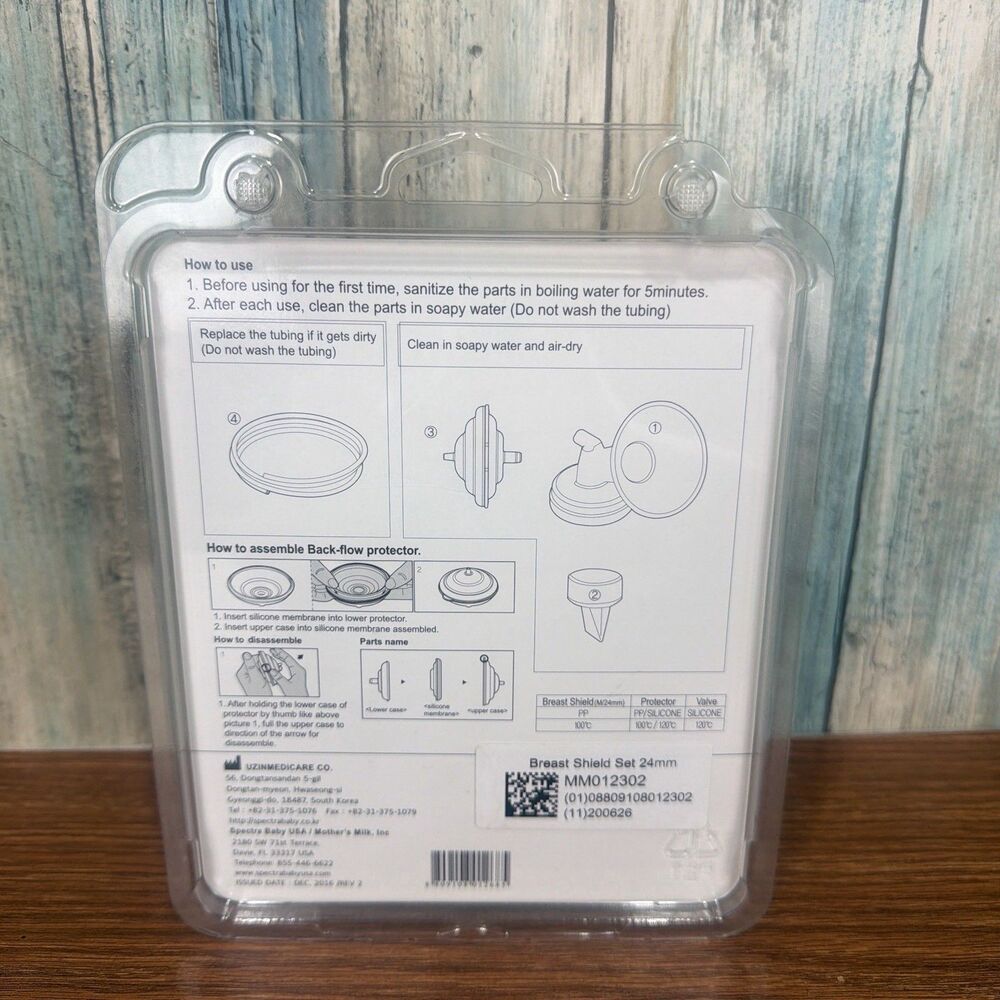 Spectra Wide Breast Shield Set 24mm Medium Flange Replacement Parts NIB Sealed - Picture 4 of 4